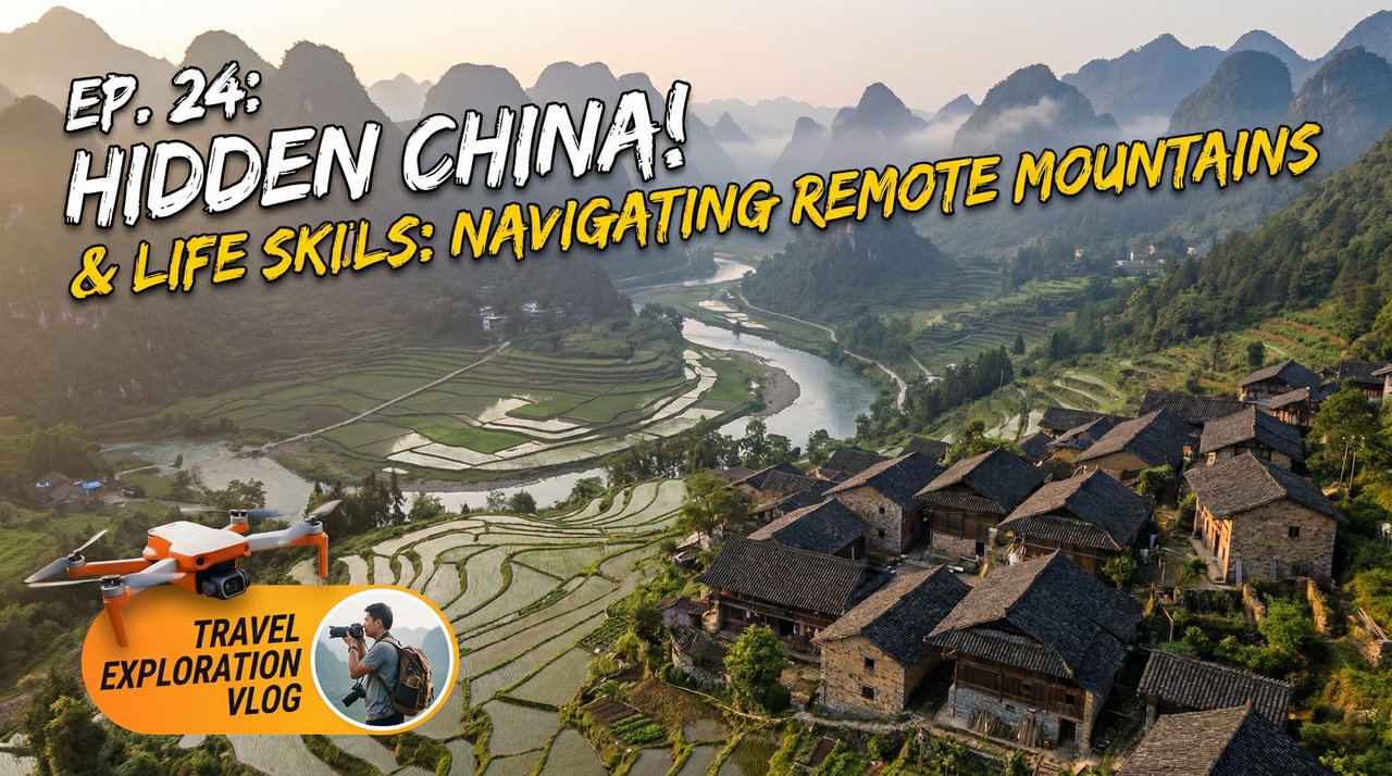 糖心Vlog旅行探索视频 - 中国隐秘山村航拍旅行视频